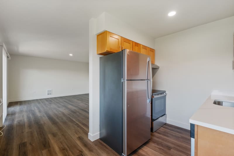 Renovated bedroom at Campus Village